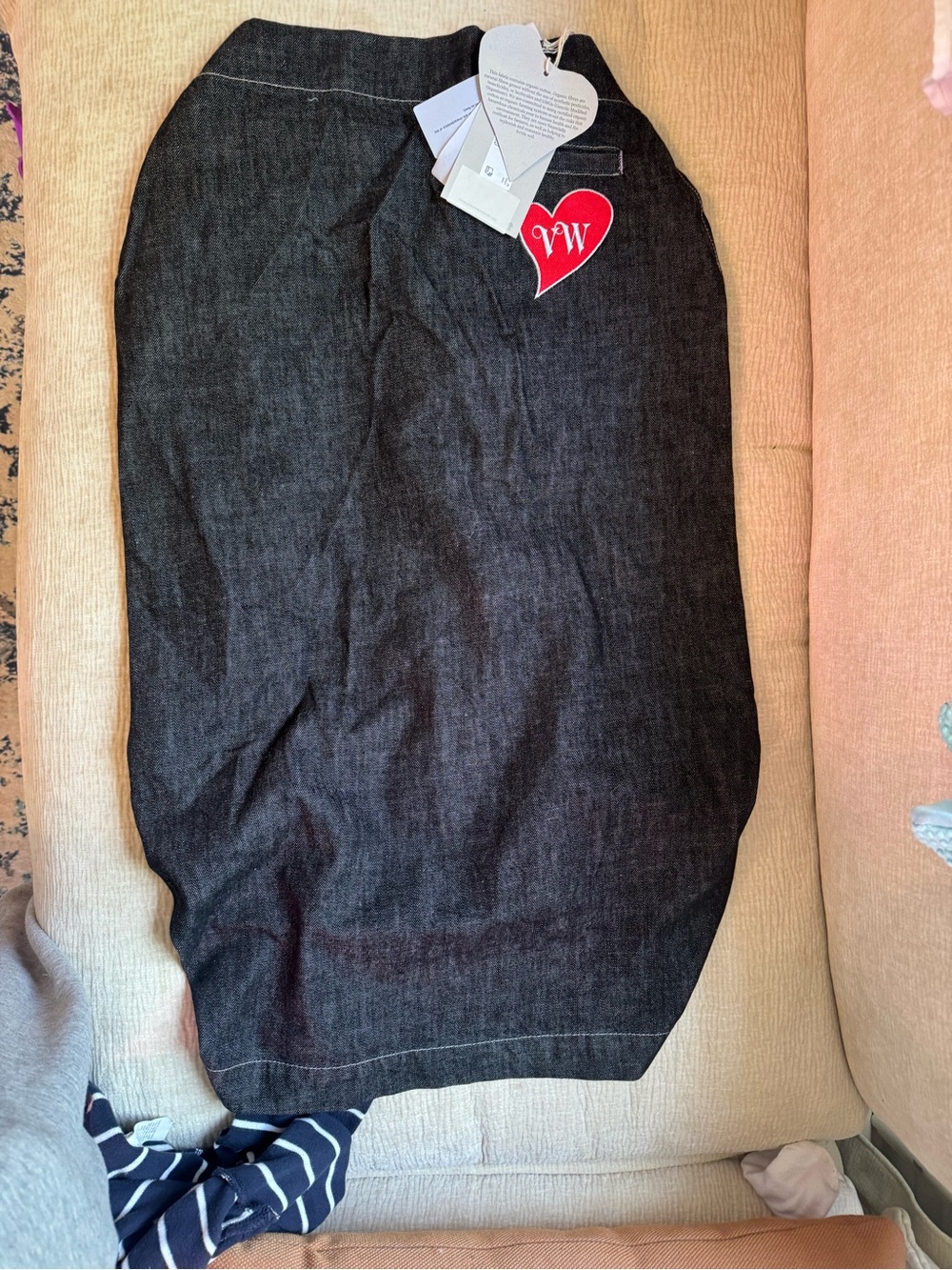 Vivienne Westwood Asymmetrical Black Denim Skirt with Front Zip - Picture 5 of 9